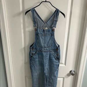 madewell - denim oversized carpenter overalls